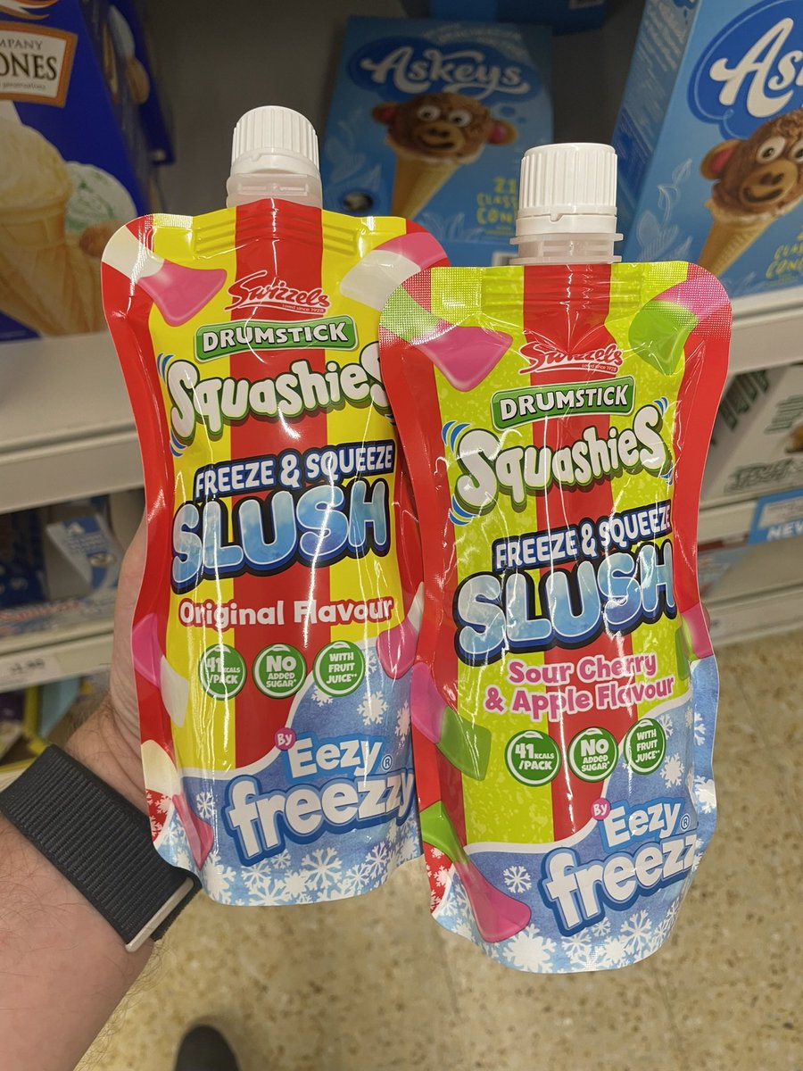 Squashies Freeze & Squeeze Slush! ☀️❄️ At Sainsbury’s @SwizzelsMatlow #swizzels #drumstick #squashies #slush #summer #sour #cherry #apple #wellthisisnew