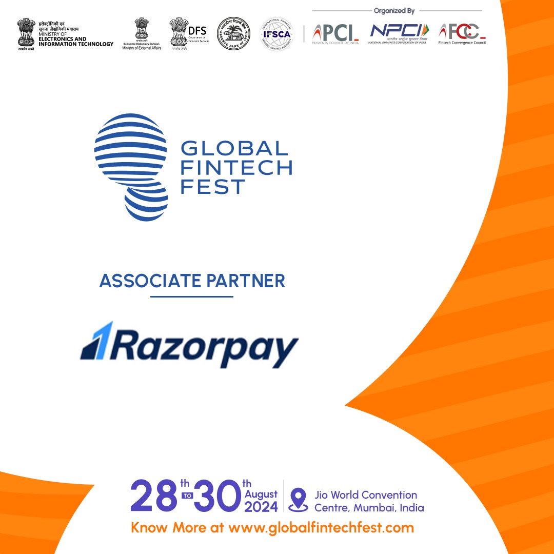 We are excited to announce @Razorpay is joining us as the 'Associate partner' partner for this year's Global Fintech Fest. Prepare to witness fintech innovation at its peak!

#GFF #GFF24 #GlobalFintechFest #FintechRevolution #FintechInnovators