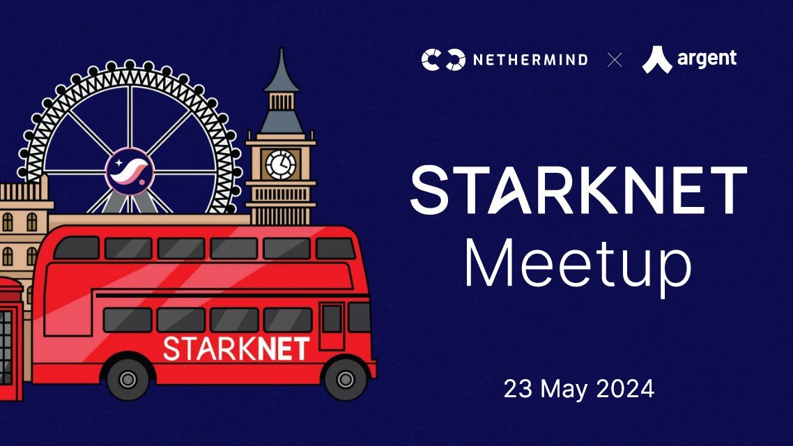 Ever dream of building something that feels impossible and requires huge amounts of compute, uncompromising security & cheap fees? Well, on @Starknet, you can do just that⚡️

Join our next Starknet meetup, Londoners, to find out how! Get the scoop on open-source building, seed