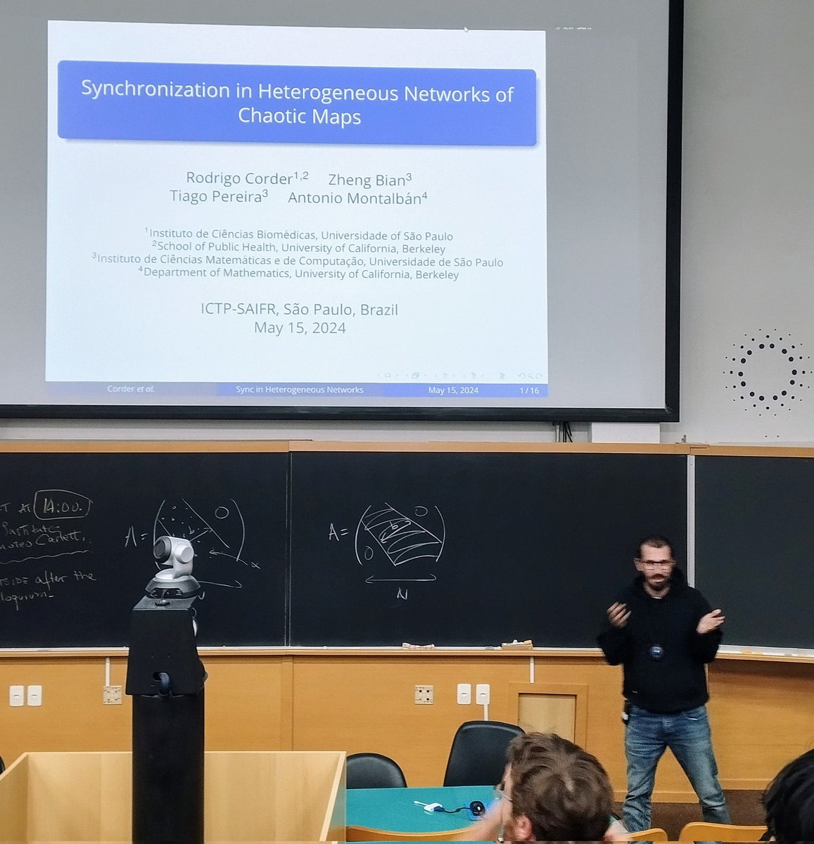 Kiarosz (@kiarosz) on Twitter photo Workshop on Dynamical Processes on Complex Networks
youtu.be/1v8JFnCvmTU
Speaker: Rodrigo Malavazi
15/05/2024
<a href="/105groupscience/">105 Group Science</a>
<a href="/ictpsaifr/">ICTP-SAIFR</a> Workshop on Dynamical Processes on Complex Networks
youtu.be/1v8JFnCvmTU
Speaker: Rodrigo Malavazi
15/05/2024
<a href="/105groupscience/">105 Group Science</a>
<a href="/ictpsaifr/">ICTP-SAIFR</a>