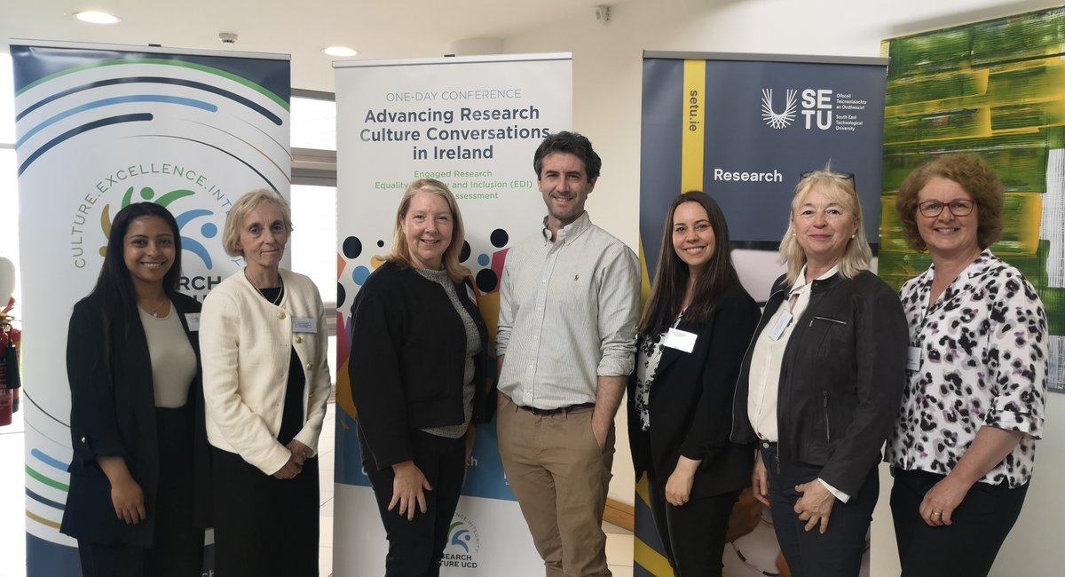 1st leg of @research team conference tour is complete. The All-Island Research Culture Conference was a great success! Thank you to all our colleagues @SETU_Research @QUBelfast @UCC @atu_ie @MTU_ie for supporting the organisation. Waterford was very good to us!