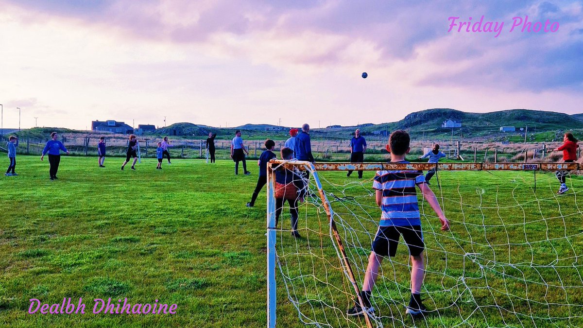 Post barbecue football match on a perfect summer evening in Breasclete.
Many thanks to Kathleen at CnaG for organising this community event. 
#fridayphoto #dealbhdhihaoine #communityownedestate