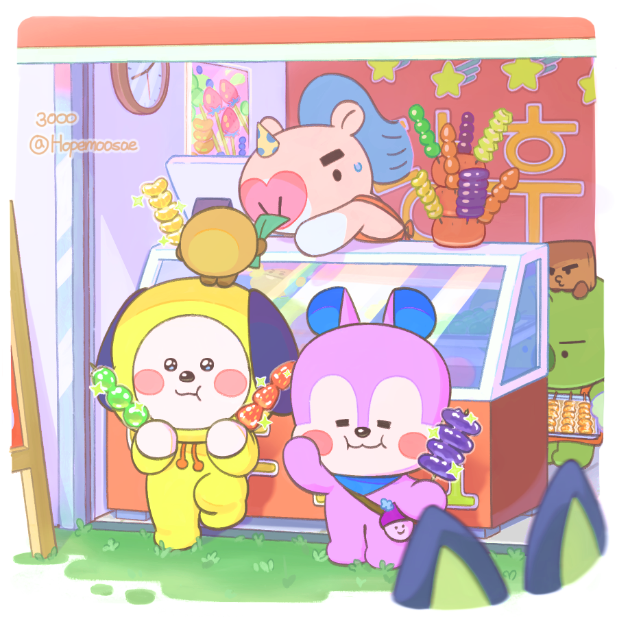 Hopemoosae's tweet photo. 탕후루😋😋😋

#bt21 #at21 #bt21fanart https://t.co/25157C3F5H