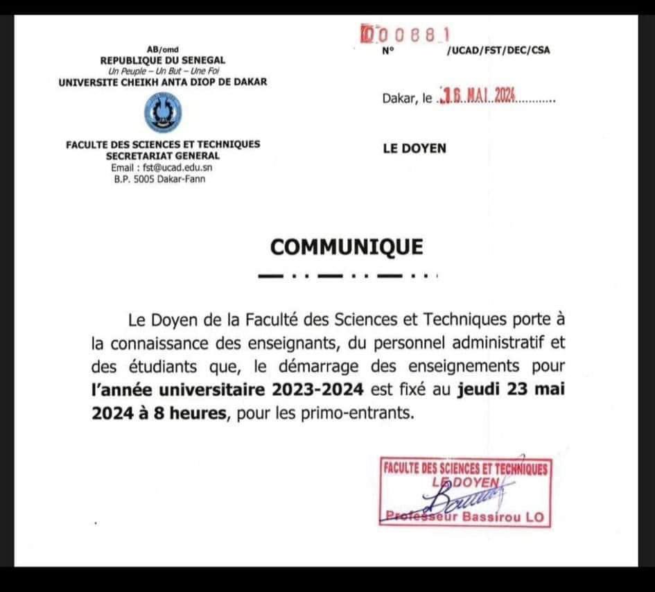 Une année universitaire qui démarre au mois de Mai pour des primo-entrants. Le Recteur a fermé l’Université pendant près d’un an et permis au même moment à des Sénégalais dont les parents avaient les moyens d’étudier dans la section privée de la même université. Il devra être