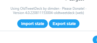 If you still have OldTweetDeck tab opened, export your state in settings because it'll most likely be lost on migration and you'll need to import it back