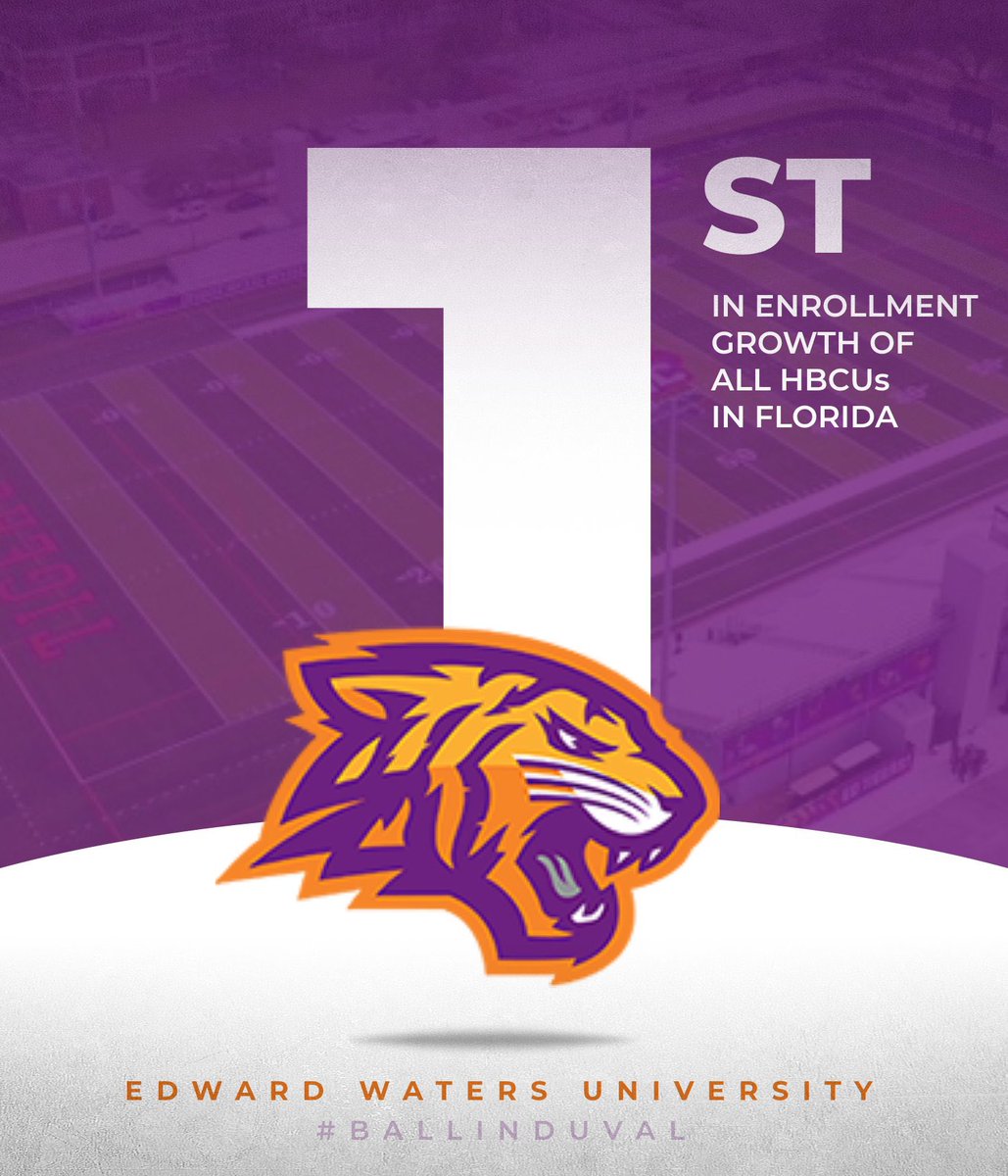 Edward Waters University (EWU) @ewctigers enrollment growth is highest of all HBCUs in Florida #EWU #EWUIsMyHBCU #TigerPride #EmergingEminence #Florida #HBCU #LetsGetIt 🐅📷 - @MillennialPrez1 @ewctigers President