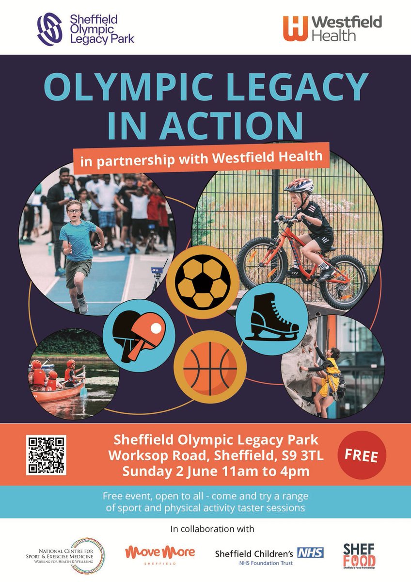 📢 Date for your diary - Sunday 2 June - 'OLYMPIC LEGACY IN ACTION' in partnership with @WestfieldHealth 😊 😊 Community Day - open to all - come & join us for FREE fun & activities 11am-4pm 😊 🏀🧗🛶⚽️🛹🚴🏉🏋️🏓🏏🥋🏐🎱🥊