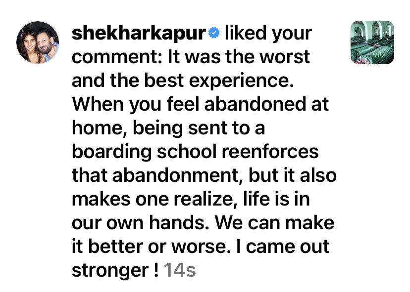I have died and gone to heaven!!! THE Shekhar Kapur knows I exist!!! I cannot count the years I have been a fan with an itsy bitsy crush on him. @shekharkapur
