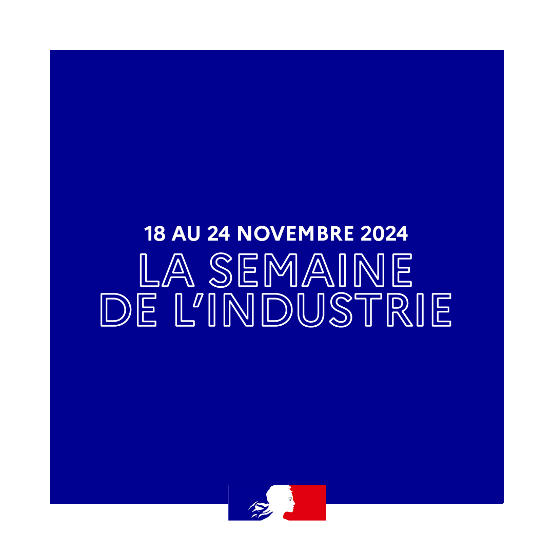 #SEDI2024 | 🗓 Save the date ! La prochaine édition de la Semaine de l’industrie aura lieu du 18 au 24 novembre 2024 ! Organisée par la @DGEntreprises , sous l’impulsion de @RolandLescure , ministre délégué chargé de l’Industrie et de l'Énergie, la Semaine de l’industrie est un