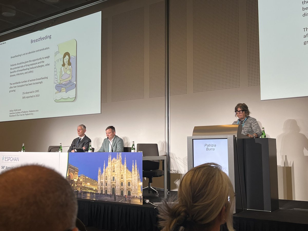 odsuoglu's tweet image. Patrizia Burra has answered highly important questions about critical issues after liver transplantation for those reaching childbearing age during ESPHAN-ELPA joint session chaired by Ulrich Baumann and Marko Korenjak. 
Pregnancy not earlier than 24 months posttransplant is…