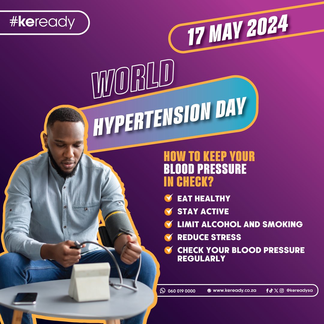 Hey there, it's World Hypertension Day! Let's raise awareness about the 'silent killer' that affects millions worldwide. Remember to check your blood pressure regularly and make heart-healthy choices. Your heart will thank you ❤️ #Keready #WorldHypertensionDay #HeartHealth