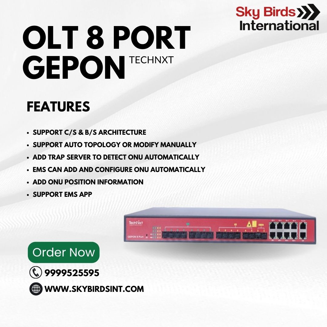 OLT 8 PORT GEPON : Sky Birds International.
Cable TV, IPTV & Broad Band Services From The Industry.
.
#skybirdsinternational #skybirds #gepon #epon #techno #netlink #broadband #services #contactus #like #followforfollowback #followers