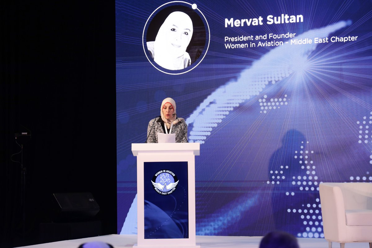 Welcome to 'Women in Aviation' at #AirportShow2024! Opening Remarks by Miss Mervat Sultan, FRAeS – a trailblazer in aviation, epitomizing perseverance and innovation.

@AviationGuideEM 

@AirportShow1 @WomenInAviation #women #pilot #captain #aviationlife