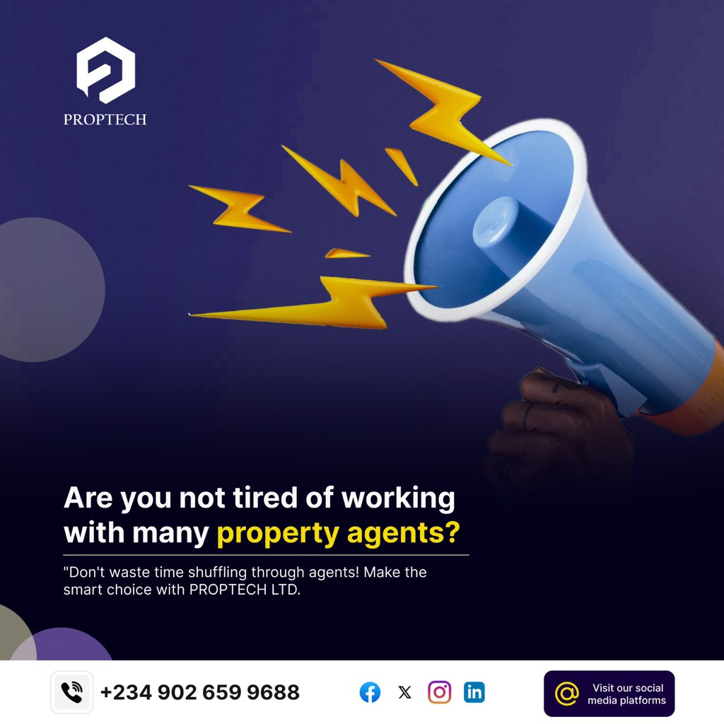 Tired of dealing with multiple agents? Simplify your journey with PROPTECH LTD. Experience the smart way to find your dream property! #PROPTECHLTD #SmartChoice #PropertySearch #OneAgentSolution
