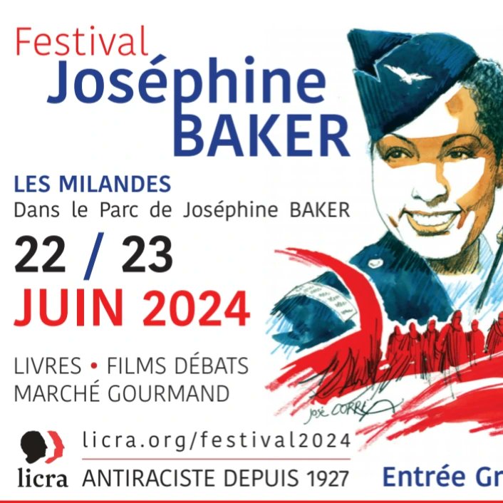 J'ai appris hier que j'étais finaliste du prix Joséphine Baker dont la cérémonie se déroulera lors du Festival en Dordogne les 22 et 23 juin ! Retrouvez également plusieurs auteurs, parmi lesquels Richard Malka, Benjamin Stora, Michelle Dayan etc. Un grand merci à la @_LICRA_ 🙏🏻