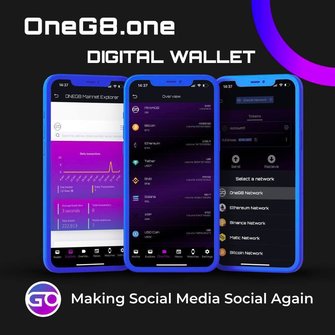 Seamlessly integrate your daily tasks and explore revolutionary features on ONEG8 like the #ONEG8 Crypto Wallet — where convenience meets empowerment. With ONEG8 Crypto Wallet, you're in charge. No data collection, no compromises – just total security & control over your assets.