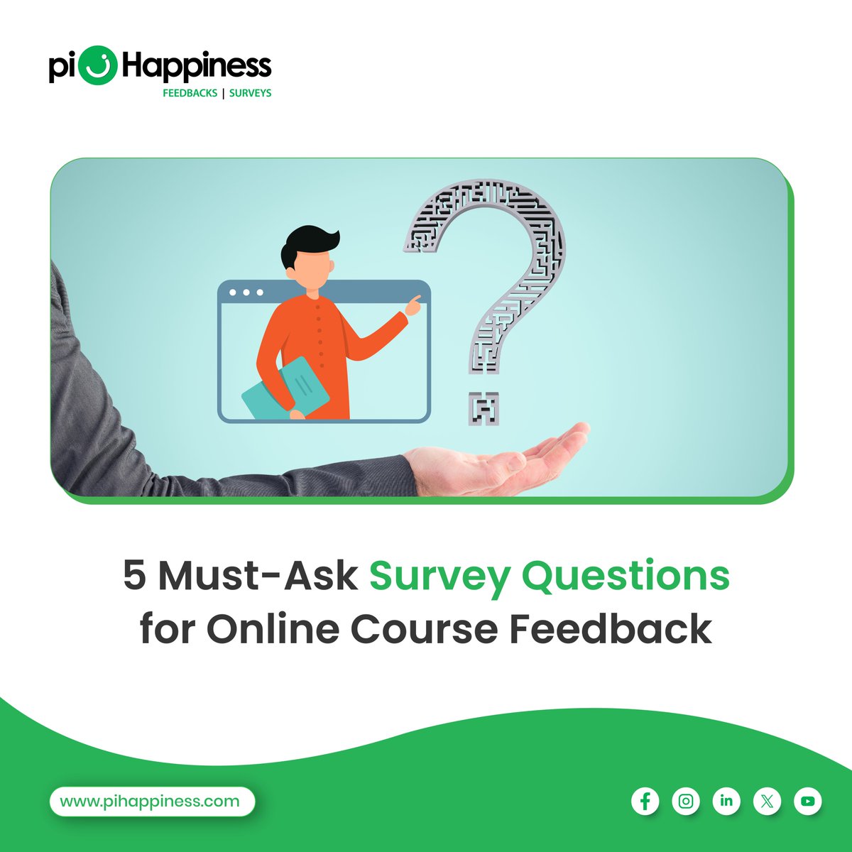piHappiness's tweet image. Ready to take your online 💻 course to new heights? Discover the power of these 5 essential survey questions for gathering feedback!

Read our Blog: bit.ly/3K7aVEC 👈

#OnlineLearning #CourseFeedback #SurveyQuestions #EducationTransformation #StudentSurvey #pihappiness