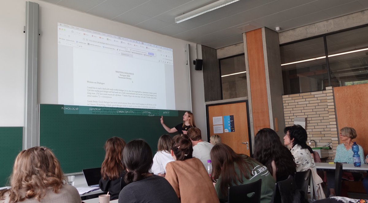 @SusannahDickey’s talk <a href="/Uni_Stuttgart/">Uni Stuttgart</a> focused on the poetic qualities of dialogue in the work of <a href="/ColinBarrett82/">Colin Barrett</a>, one of our last guest lectures funded by @poetryjukebox, <a href="/culture_ireland/">Culture_Ireland</a> &amp; <a href="/ZeitgeistIrland/">Zeitgeist Irland 24</a> of which we are so grateful!