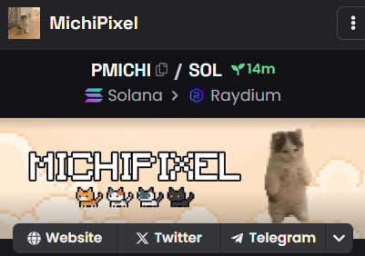 michipixelsol's tweet photo. We have dexscreener updated! $PMICHI

https://t.co/tJoU9yncZL https://t.co/fqDOgFld3J