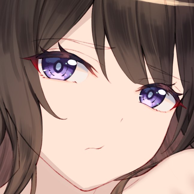 「close-up purple eyes」 illustration images(Latest)