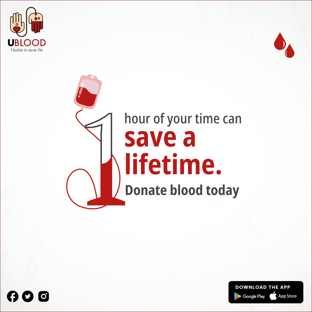One hour of your time can save a lifetime. Donate blood today with the UBLOOD App. 🩸❤️
Download App: onelink.to/fb9ky7
#Ublood #ubloodapp #donateblood #donatebloodwithublodapp #blooddonor #lifesaver #technology