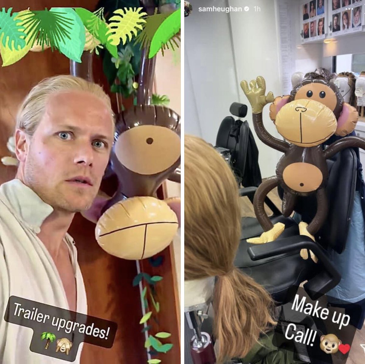 Love this weekend vibe🐒❤️😘 GO WILD it’s Friday! @SamHeughan IGS/Instagram #SamHeughan