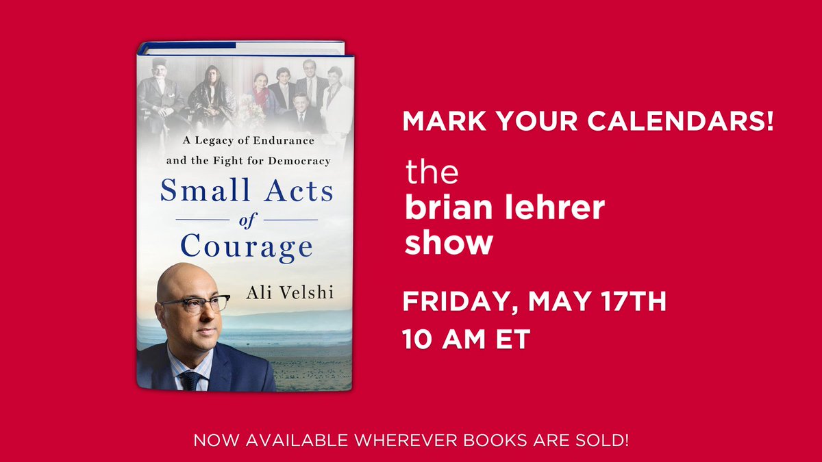 Tune in to @BrianLehrer @WNYC at 10aET TODAY! We'll be talking about my new book 'Small Acts of Courage: A Legacy of Endurance and the Fight for Democracy' — don't miss it.