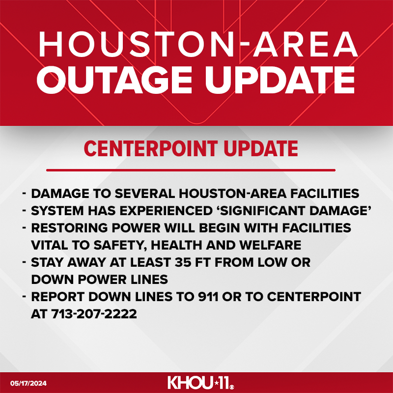 CenterPoint Energy warned customers to “be prepared for extended weather-related power outages.”

Their statement: khou.com/article/weathe…
Outage tracker: khou.com/article/news/l…