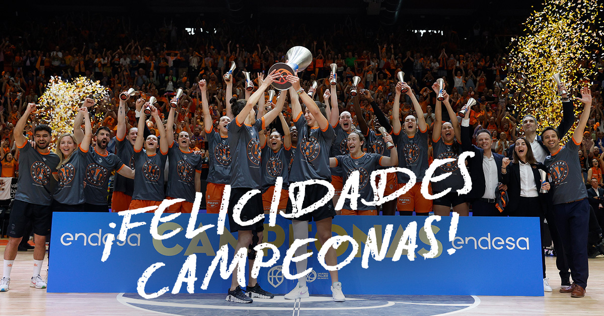 Ganar la Supercopa ✅ Ganar la Copa de la Reina ✅ Ganar LALIGA #LFEndesa ✅ #PorLasQueSeAtreven a hacer HISTORIA, ¡Felicidades, @valenciabasket! 💚 ¡Felicidades, @valenciabasket ! 🍻