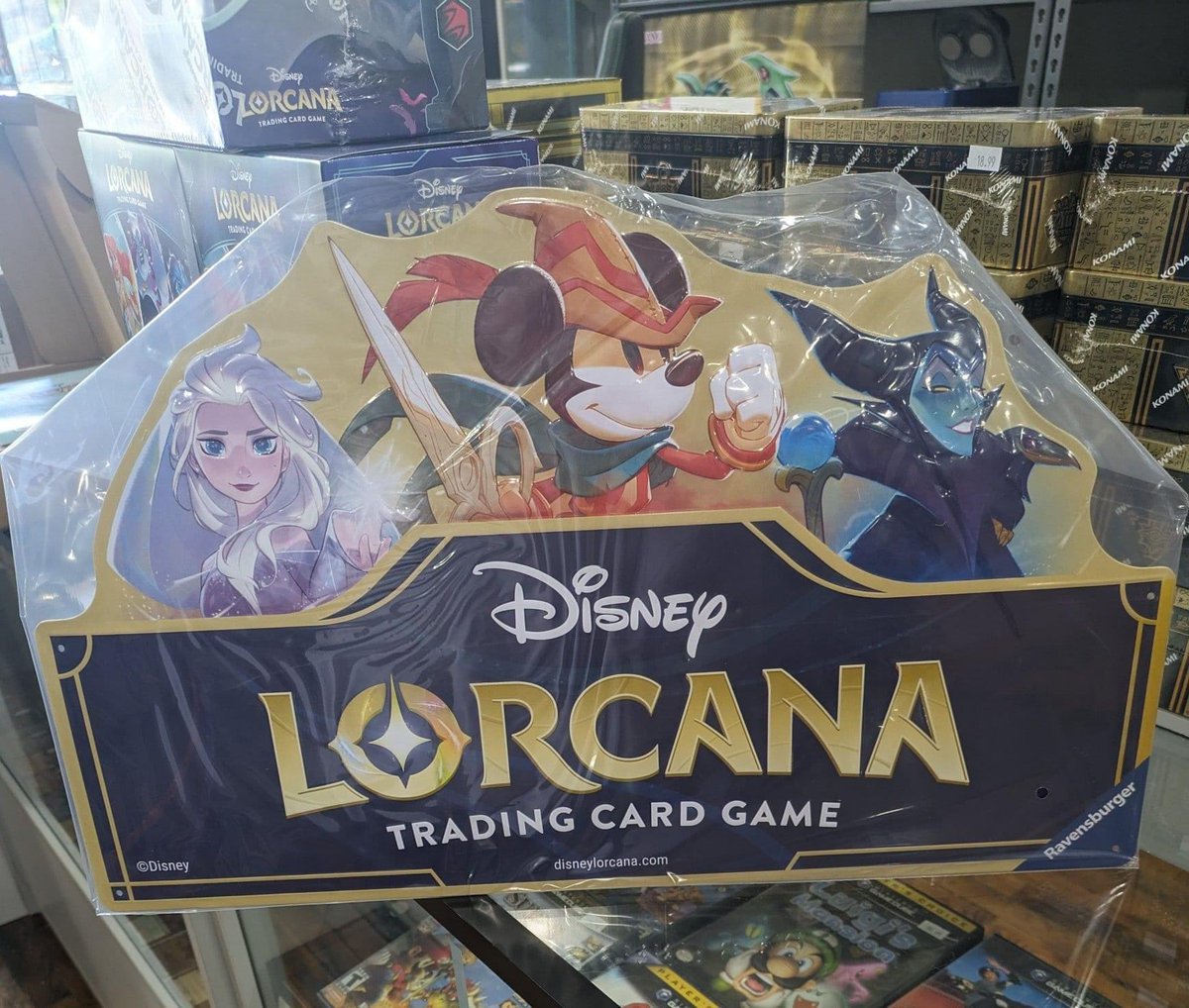 illumiteers's tweet photo. Sending stores these metal #Lorcana signs was nice little touch. 

Now I want one! https://t.co/Yzfxn1XaLP