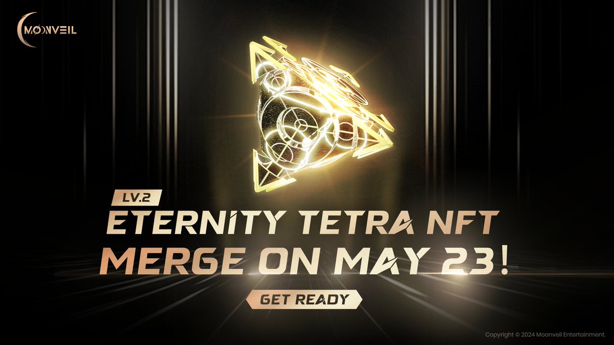 The Merge is coming 🚀 Eternity TETRA NFT launches on May 23! 🗓️ Combine four Destiny TETRA NFTs to unlock your Eternity TETRA NFT! Get ready to take your journey to the next level!