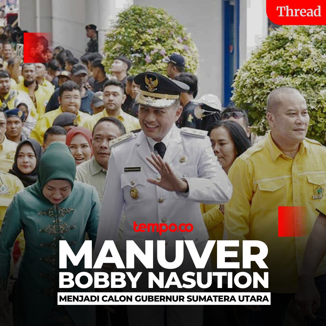 Main tebak-tebakan yuk! 😼 Apa yang lebih cepat dari Kereta Whoosh??🚆💨 Yup betul, manuver Bobby Nasution menjadi calon gubernur Sumatera Utara.. #TempoThread