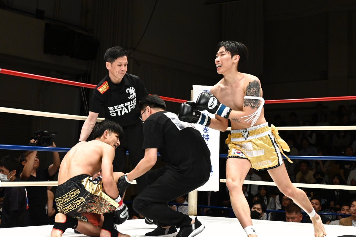 NO KICK NO LIFE 5.17 後楽園ホール（レポ）：加藤有吾、元タイTrue4Uランカーを2R左ボディでKO。杉本卓也、引退試合は髙橋聖人とドロー。HIROYUKI、山田航暉に判定勝ち。鈴木宙樹、フリー初戦は蹴り足の負傷でKO負け boutreview.com/3/reports/item…