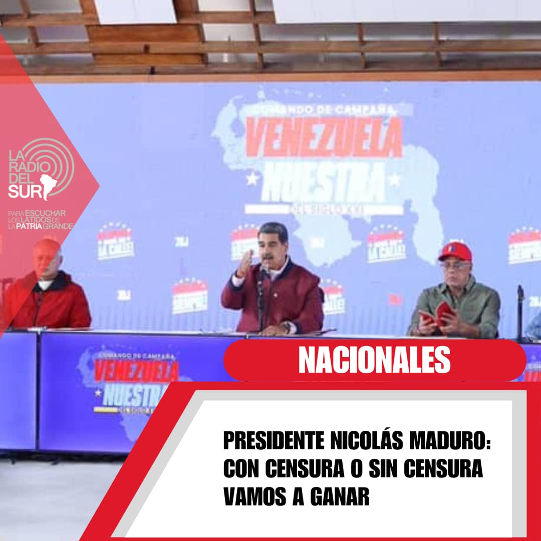 El presidente constitucional de Venezuela, @NicolasMaduro, denunció la censura de su contenido en redes sociales y desafió a sus adversarios políticos: 'Aquí no se gana en las redes, se gana en las calles. Con censura o sin censura, con el pueblo les vamos a ganar', afirmó. 🌟🇻🇪