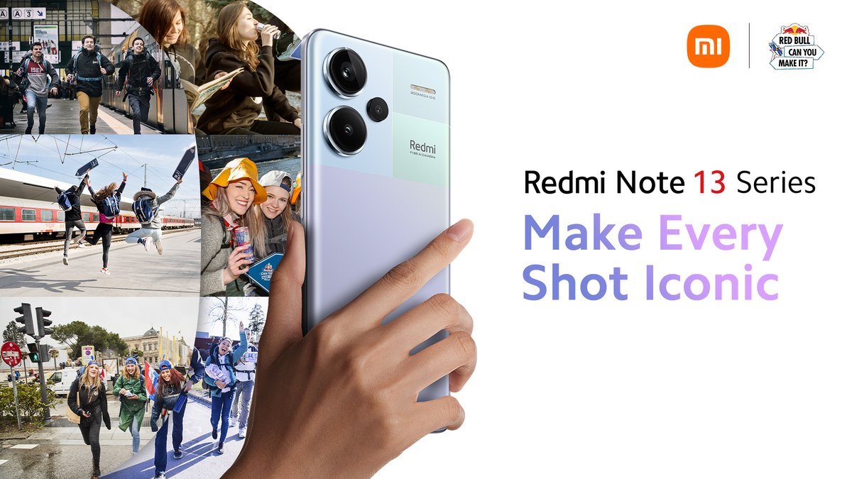 Excited to announce that we´ve teamed up with @redbull as an official partner for this year´s Red Bull #canyoumakeit24 challenge. 

We´ll be helping all the contestants make every shot of their journey iconic with our #RedmiNote13Series smartphones. Stay tuned!