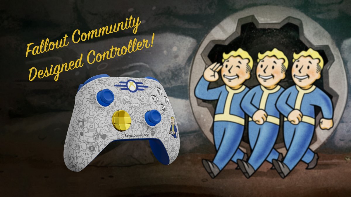 For the community. By the community 💗 RT & Follow to win this Fallout Community Designed Controller! 👀 Entries close at 16:00 BST on 20th May 2024. 1 prize available. UK residents aged 18+ only. T&Cs ➡ beth.games/3WzMUgW