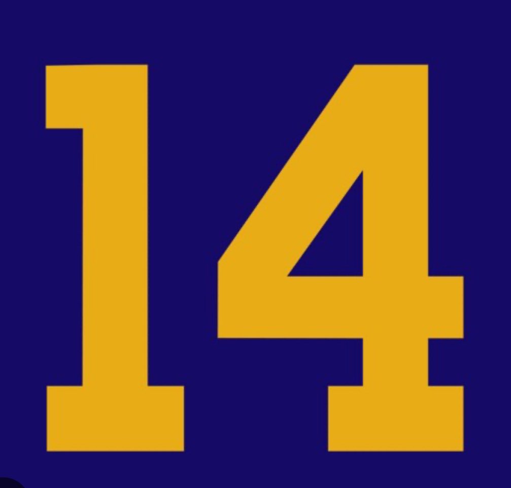 Who is the First Athlete to come to mind when you see the Number 14?