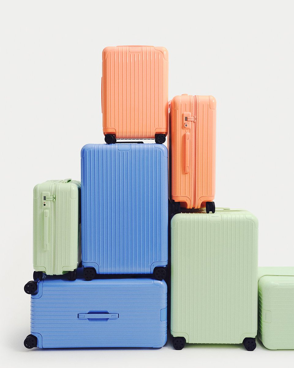 Discover RIMOWA’s seasonal trio in Papaya, Mint, and Sea Blue. From the Essential Cabin to the Check-In or Trunk Plus, this vivid stack offers style and security, all under a lifetime guarantee. Explore at rimowa.com/essential/. #RIMOWA #RIMOWAessential #RIMOWAcolours