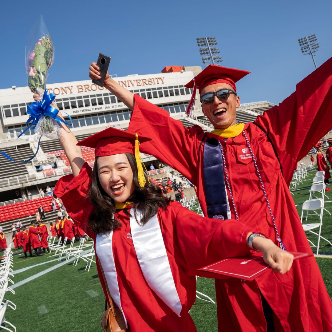 Commencement is here! Congratulations to all of our 2024 graduates! 🎓 #stonybrooku #classof2024 #graduation2024