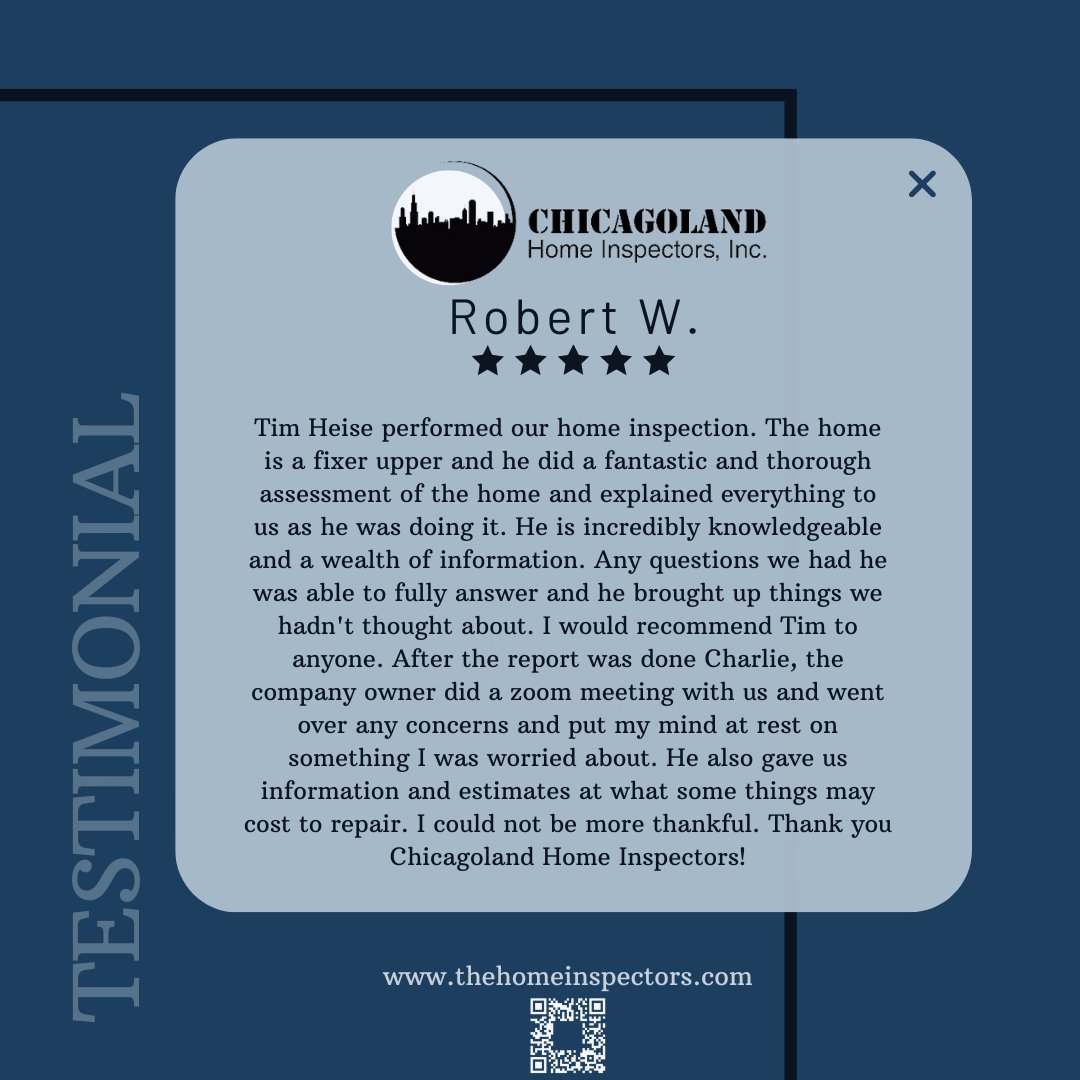 Thank you for noticing our commitment to excellence. Our inspector, your real estate agent, and I reiterate our commitment to homebuyer confidence. Service is always good, as seen by your satisfaction.

#homeinspection #YouAlwaysGetMore #fivestarreviews