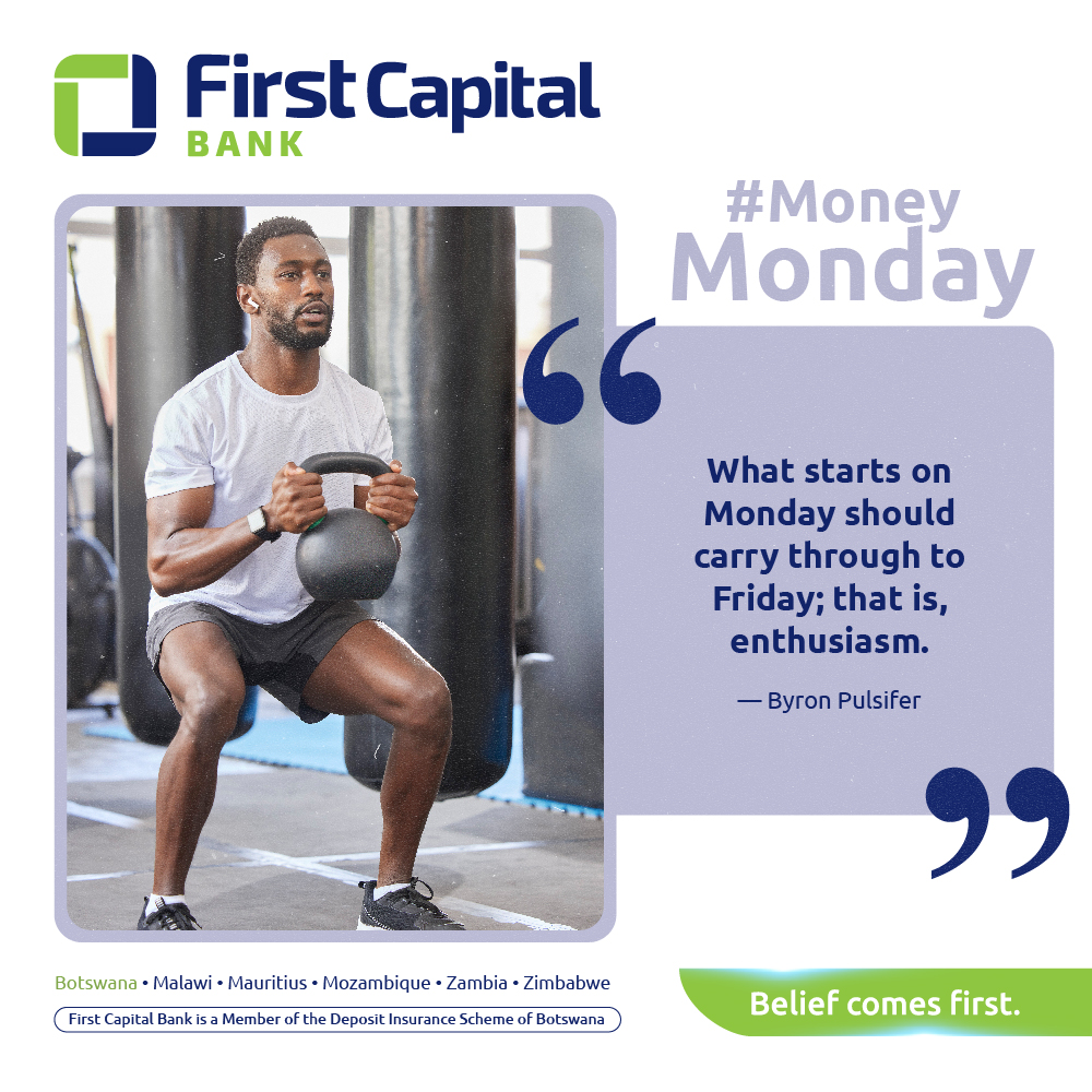 The tone you set today, influences the outcome of the rest of your week. Start it, how you wish to end it! ✨

#MoneyMonday #BeliefComesFirst #FirstCapitalBank