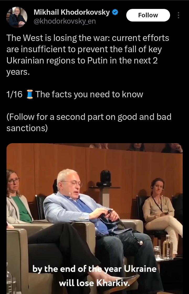 Once again, please take with a pinch of salt any pessimistic or optimistic predictions that Ukraine will lose or win. Most of these experts have been proved wrong previously. One thing is for sure, the West is not doing enough and Ukraine is suffering enormously as a result.