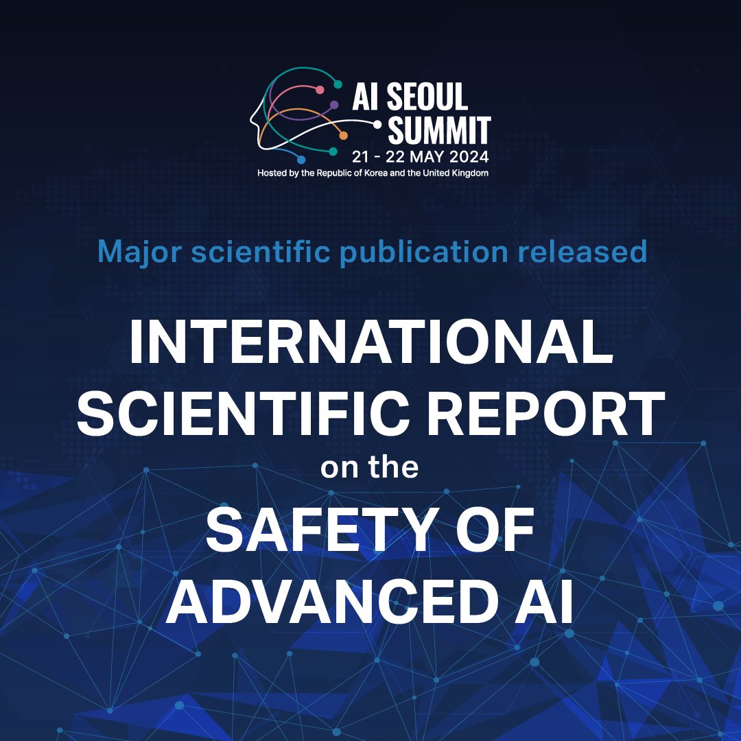 The interim International Scientific Report on the Safety of Advanced AI has been published today.

For the first time in history this report brings together 30 nations, the EU &amp; UN to collaborate on the science around the risks of advanced AI.

gov.uk/government/pub…