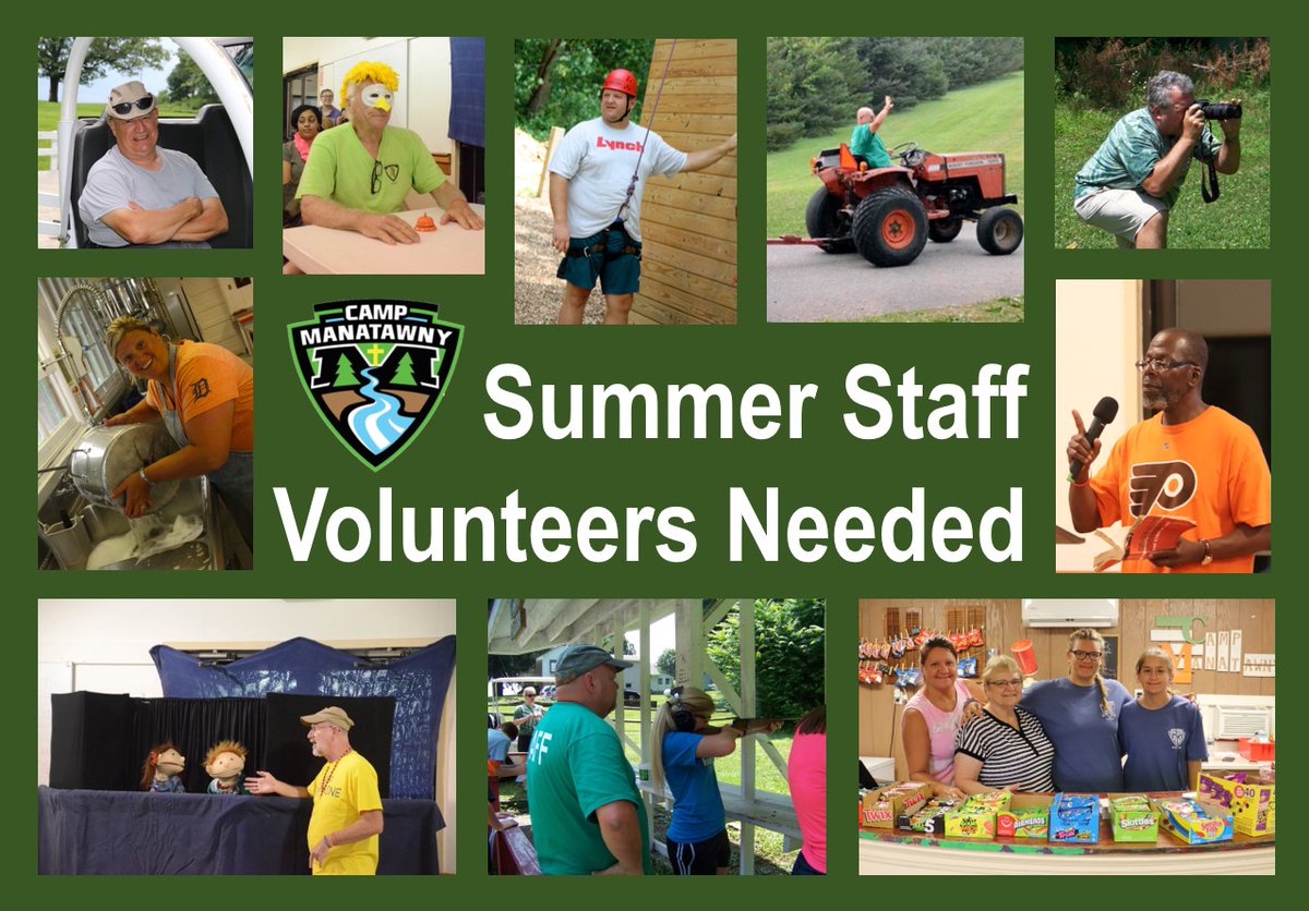 We are grateful for all that our volunteers do! Summer camp is rapidly approaching and we still have staff positions to fill. Can you volunteer to work a week of camp? Apply manatawny.org/volunteerappli… and send us your clearances & certifications.