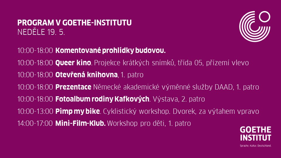 O víkendu nás čeká #OpenHouse. Zapojujeme se poprvé, tak nevíme, co čekat🤷‍♂️Čekáme tedy raději fičák, tím spíš, že pořádáme nejen prohlídky domu, ale i přednášku, koncert, výstavu (#Kafka), filmové projekce...

Je toho málo, je toho moc? Dozvíme se už brzy. Přijďte a držte palce🙂