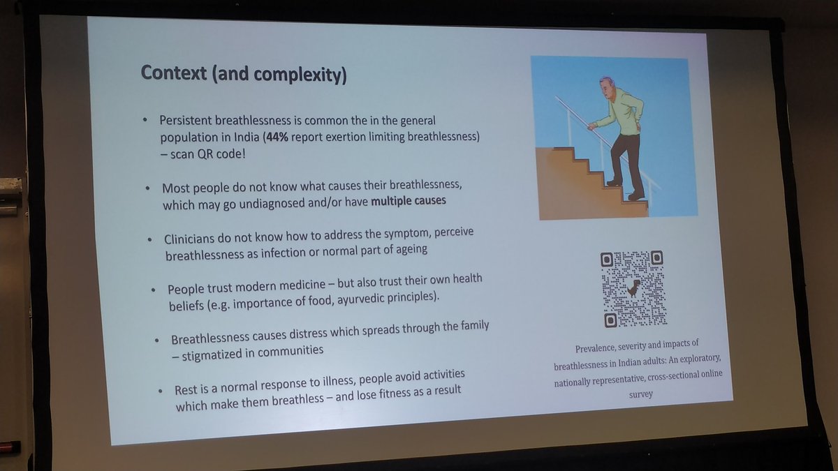 @JosephSusDev presenting the #realistreview for breathlessness self management in India #BREATHE_INDIA project of @wolfsonpallcare #EAPC2024 @EAPCvzw @MJJohnson_HYMS @HSRMarkP @seemarajeshrao