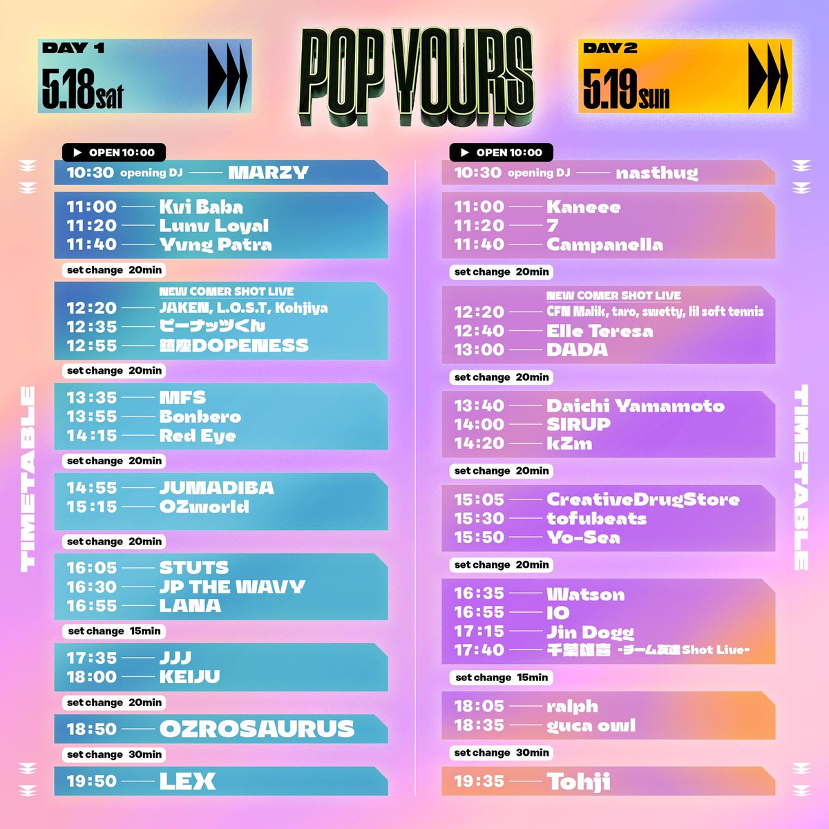 POP YOURSはついに明日ナッツ！ ぼくの出番は12:35〜！ひょえ〜！！！ みんなで楽しむナッツよ・・・！！！ YouTubeでも見れるからぜひ見てくれナッツ！！！！！！！！ youtube.com/live/bk24OwFy5…