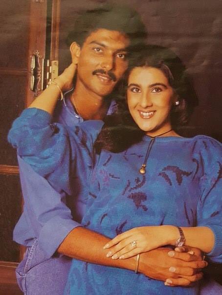 Ravi Shastri and Amrita Singh