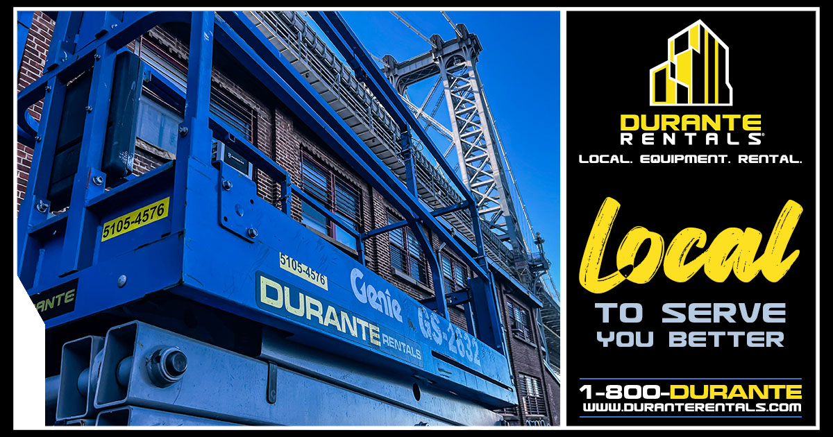 Searching for reliable equipment you can count on? At Durante Rentals, we are your local source for equipment rentals, committed to supporting community projects and delivering top-notch customer service. Visit duranterentals.com or call 1-800-DURANTE and secure your rental!