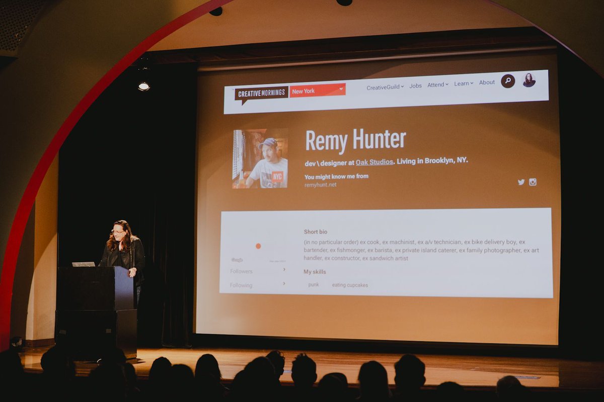 Our #CreativeMornings manifesto was read by Remy Hunter @mobiusbagel at our May event. 
He's a dev/designer at Oak Studios (who built our site.) Check out his site remyhunt.net 
Thanks Remy! #EveryoneIsWelcome #EveryoneIsCreative #CMspicy